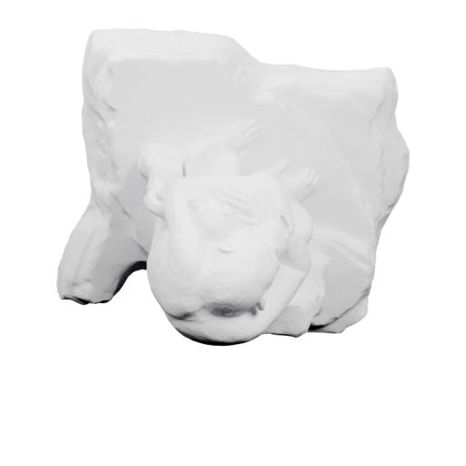 Деталь скульптуры в динамичной позе