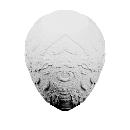 Голова с детализированными узорами