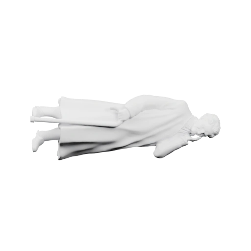 Лежащая фигура в плаще