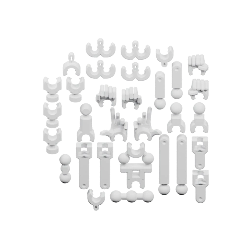 Комплексная 3D-модель из соединённых элементов