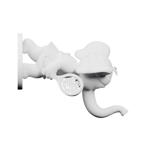 Слон в позе с ракеткой