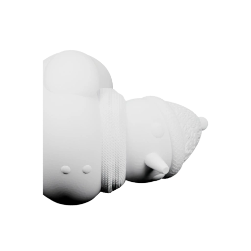 Снеговик в шапке и шарфе