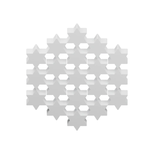 Симметричная снежинка из блоков