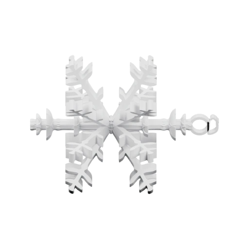 Снежинка с крюком и восемью гранями