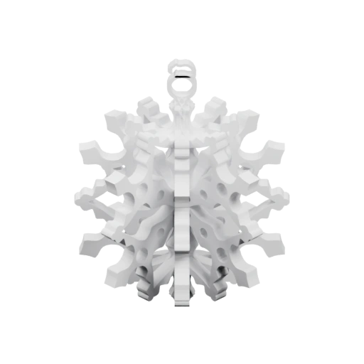 Снежинка с крючком и восьмью гранями
