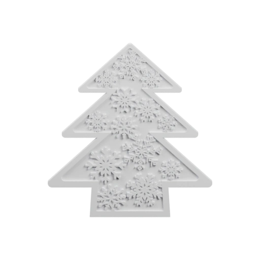 Узор в виде елки с снежинками