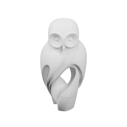 Стильная 3D-модель совы