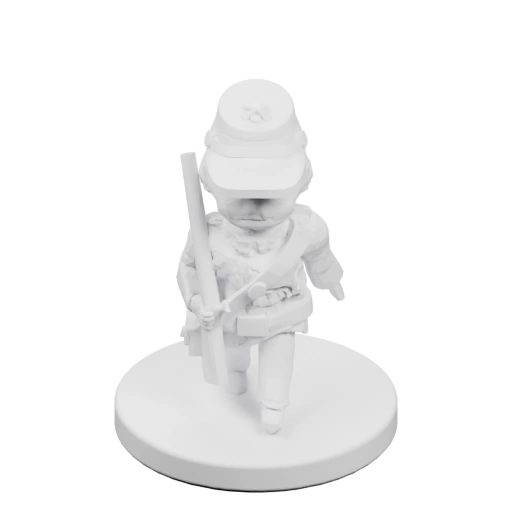 Солдат в форме с оружием