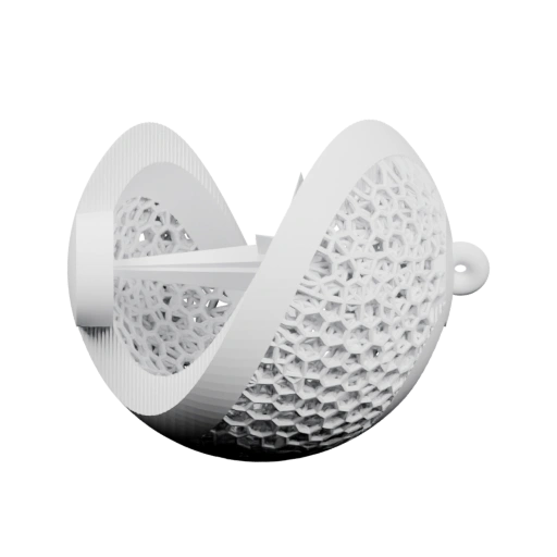 Спиральная структура из пластиковых элементов