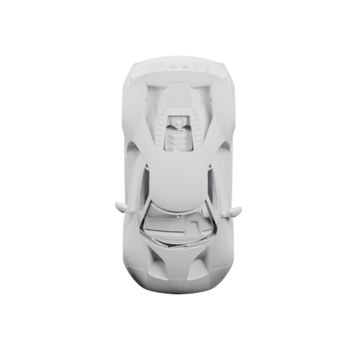 Вид сверху на спортивный автомобиль