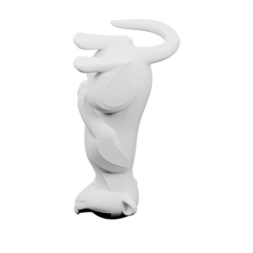 Статуя быка в динамичной позе