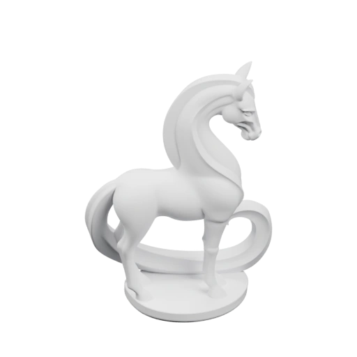 Статуя единорога на круглом основании