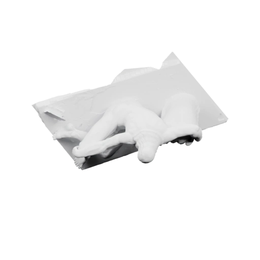 Лежащий человек на подушке