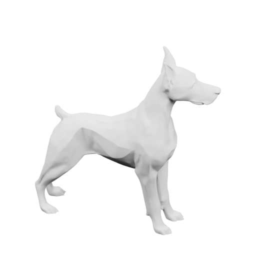 Статуя собаки в профиль