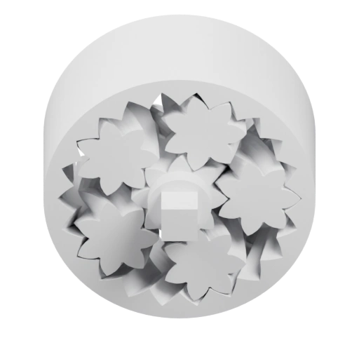 Стеклянный вазон с резными деталями