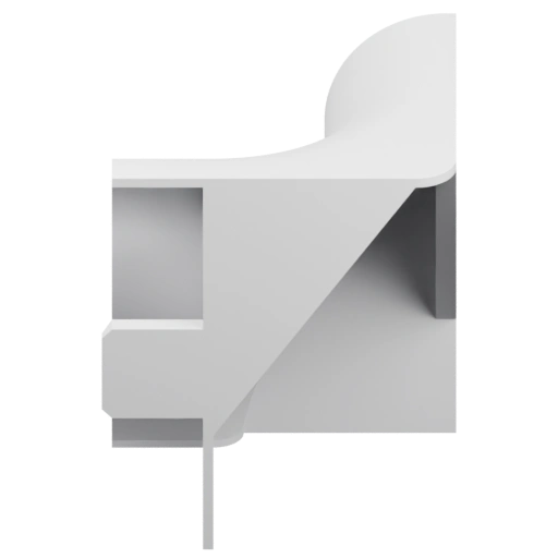 Угловая столешница с открытыми полками