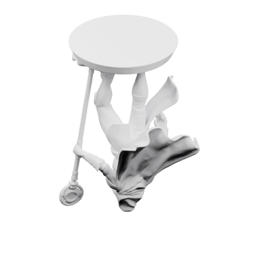 Столик с округлой столешницей