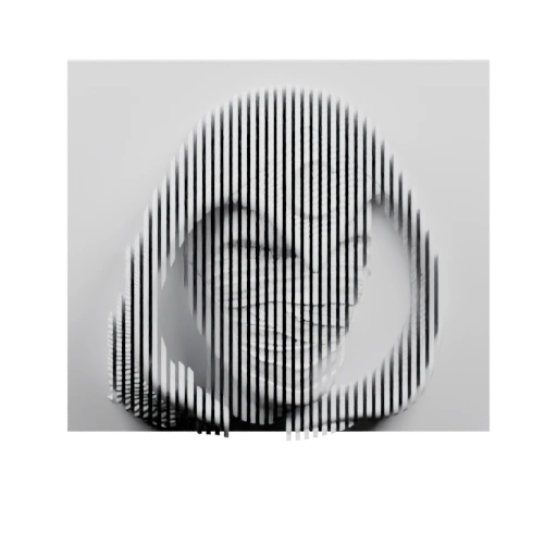 Геометрическое лицо с вертикальными линиями