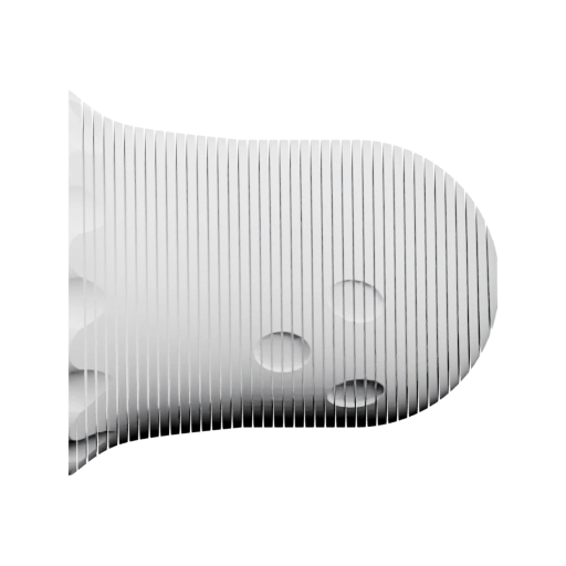 Пластиковый элемент с рифленой поверхностью