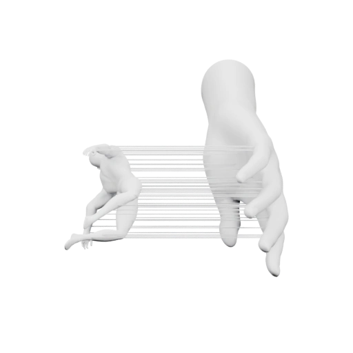 Двое фигур на ступенях