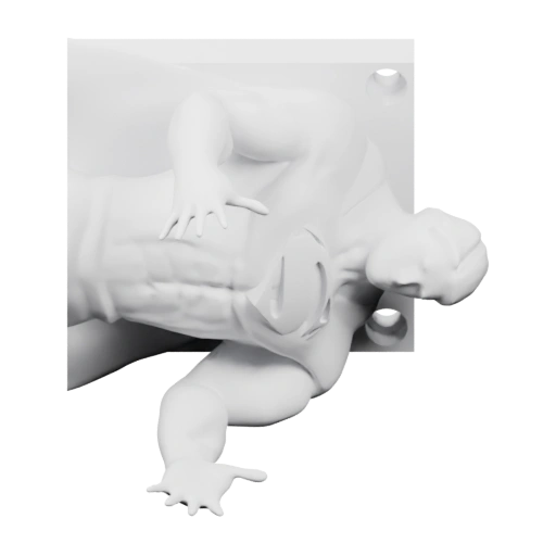 Супермен в позе на крючке