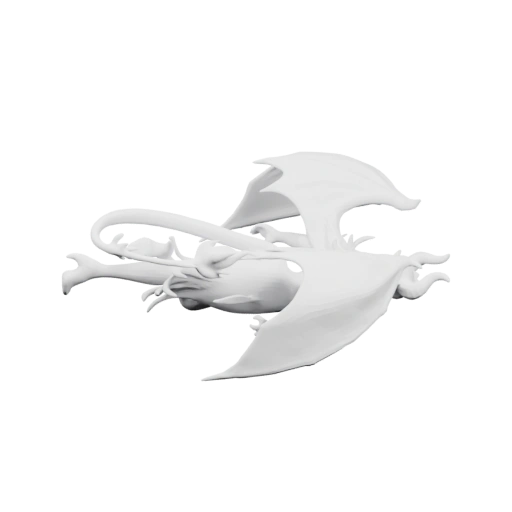 Существо с крыльями и длинным хвостом