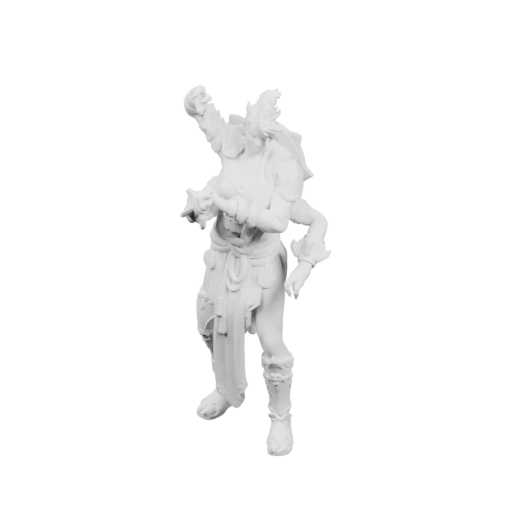 Существо с рогами и оружием