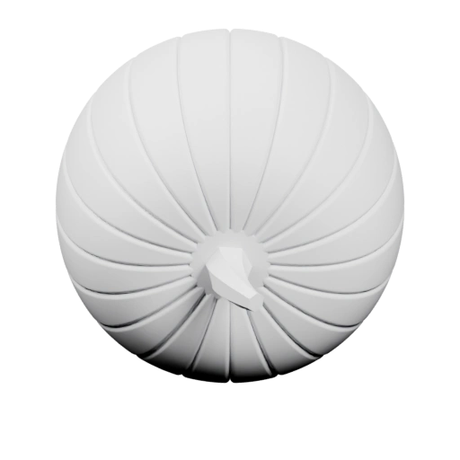 Сферическая форма с радиальными линиями