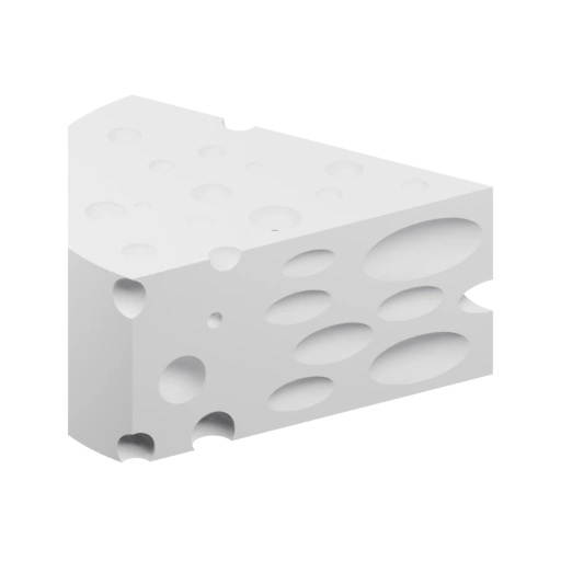 Форма сырного куска с отверстиями