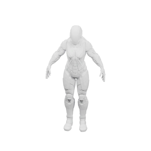 Бронированный костюм с детализированными панелями