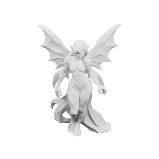 Фея с крыльями и длинным плащом