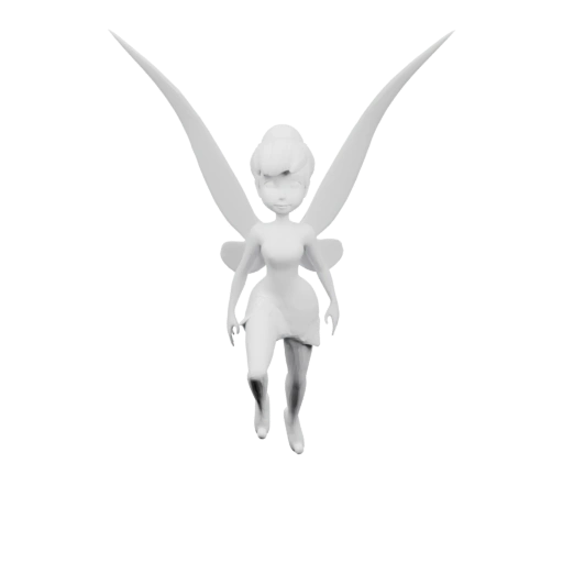 Девушка с крыльями летит вверх