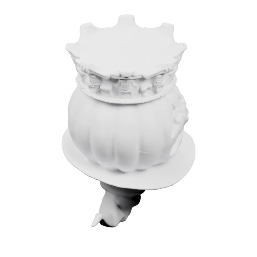 Фигурный кувшин с рельефным узором