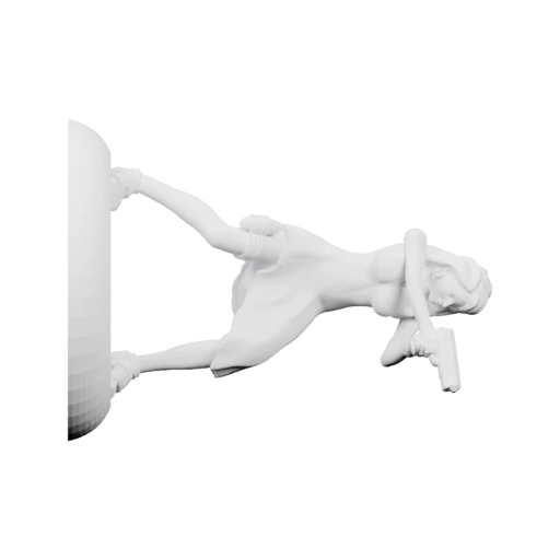 Статуя убийцы на стене