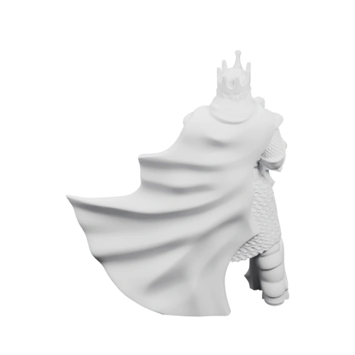 Силуэт с плащом и короной