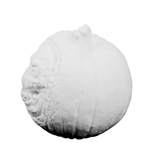 Тыквенная фигура с устрашающим выражением