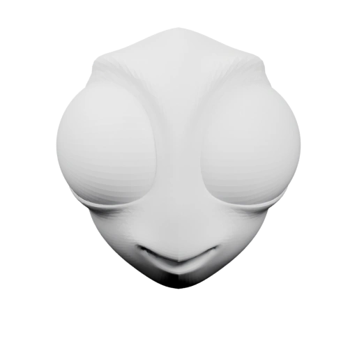 Абстрактная голова с большими глазами