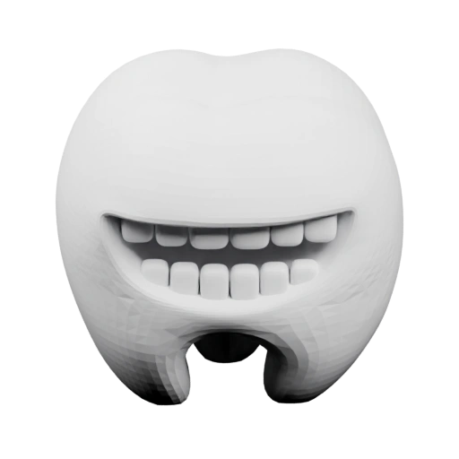 Улыбающийся зуб с ровными зубами