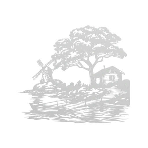 Утёс у реки с растительностью