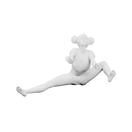 Женщина в позе разведения ног