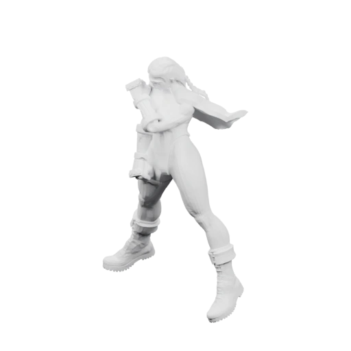 Девушка в боевой позе