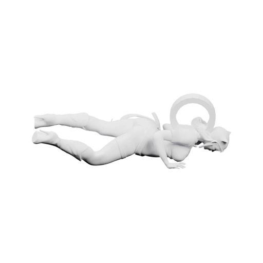 Женская фигура в позе лежа