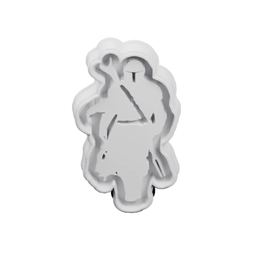 Силуэт воина с оружием