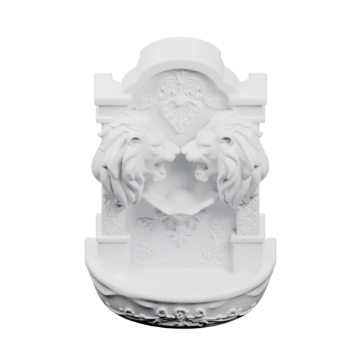 Фонтан с двумя львами