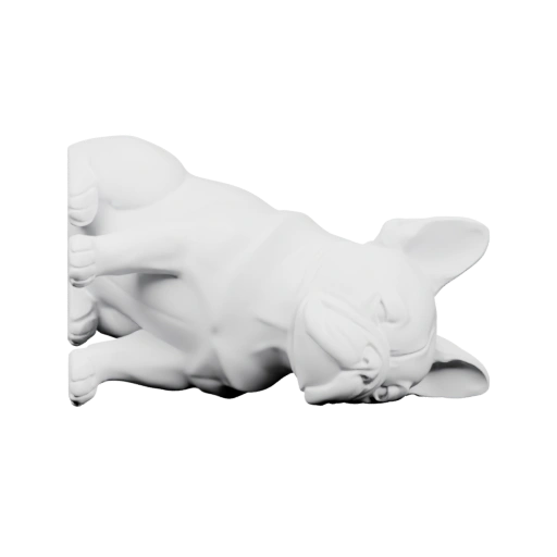 Спящий бульдог в позе