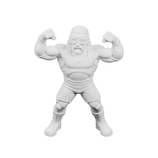 Мускулистый персонаж в боевой позе