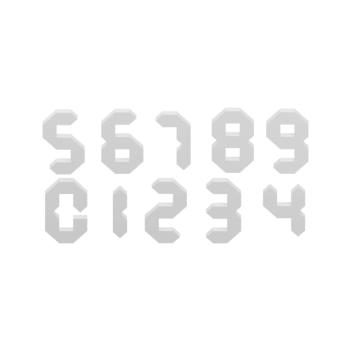 Пиксельные цифры на черном фоне