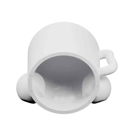 Чашка с ручкой и внутренними элементами