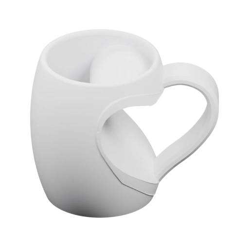 Чашка с вырезом в виде сердца