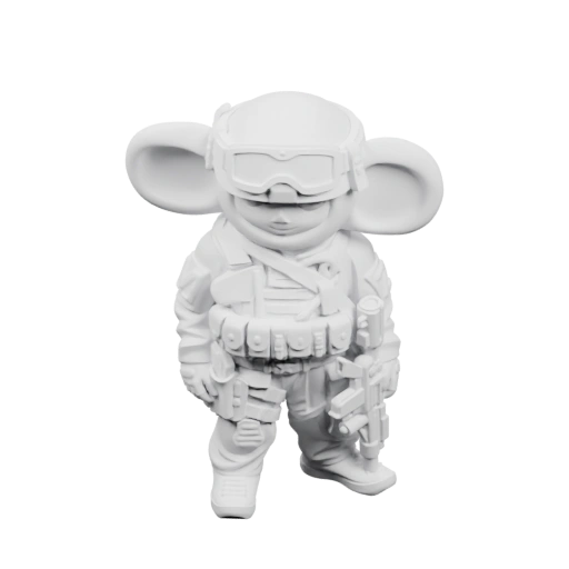 Персонаж в полной военной экипировке